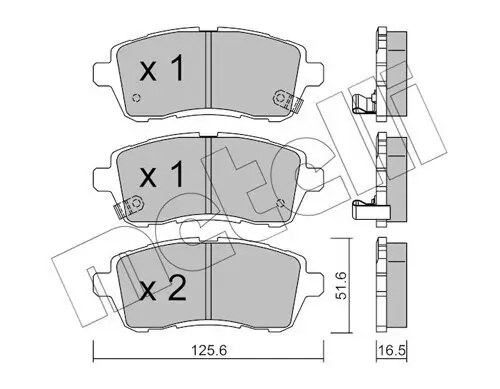 Bremsbelagsatz, Scheibenbremse METELLI 22-0793-1 Bild Bremsbelagsatz, Scheibenbremse METELLI 22-0793-1