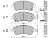 Bremsbelagsatz, Scheibenbremse Vorderachse METELLI 22-0795-0