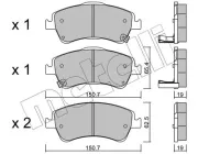 Bremsbelagsatz, Scheibenbremse Vorderachse METELLI 22-0795-0