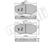 Bremsbelagsatz, Scheibenbremse Vorderachse METELLI 22-0799-0