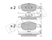 Bremsbelagsatz, Scheibenbremse Vorderachse METELLI 22-0800-0