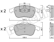 Bremsbelagsatz, Scheibenbremse Vorderachse METELLI 22-0803-1