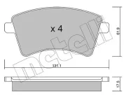 Bremsbelagsatz, Scheibenbremse Vorderachse METELLI 22-0812-2
