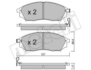 Bremsbelagsatz, Scheibenbremse METELLI 22-0819-0