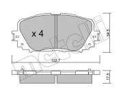 Bremsbelagsatz, Scheibenbremse Vorderachse METELLI 22-0820-0