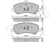 Bremsbelagsatz, Scheibenbremse Vorderachse METELLI 22-0825-0