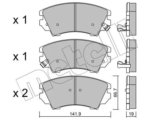 Bremsbelagsatz, Scheibenbremse METELLI 22-0842-0