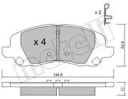 Bremsbelagsatz, Scheibenbremse METELLI 22-0861-0