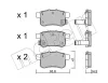 Bremsbelagsatz, Scheibenbremse Hinterachse METELLI 22-0868-0