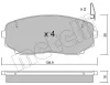 Bremsbelagsatz, Scheibenbremse Vorderachse METELLI 22-0872-1