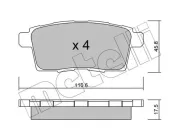 Bremsbelagsatz, Scheibenbremse METELLI 22-0873-0