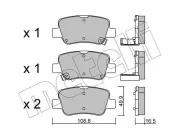 Bremsbelagsatz, Scheibenbremse Hinterachse METELLI 22-0881-0