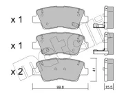 Bremsbelagsatz, Scheibenbremse METELLI 22-0886-0