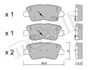Bremsbelagsatz, Scheibenbremse METELLI 22-0886-1