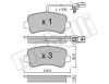 Bremsbelagsatz, Scheibenbremse Hinterachse METELLI 22-0899-0