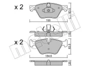 Bremsbelagsatz, Scheibenbremse Vorderachse METELLI 22-0917-0