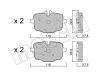 Bremsbelagsatz, Scheibenbremse Hinterachse METELLI 22-0921-0