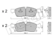 Bremsbelagsatz, Scheibenbremse METELLI 22-0927-4