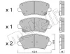 Bremsbelagsatz, Scheibenbremse Vorderachse METELLI 22-0944-0