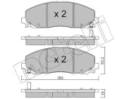 Bremsbelagsatz, Scheibenbremse Vorderachse METELLI 22-0946-0