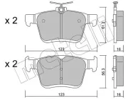 Bremsbelagsatz, Scheibenbremse METELLI 22-0951-0