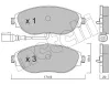 Bremsbelagsatz, Scheibenbremse Vorderachse METELLI 22-0952-0