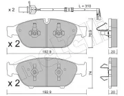 Bremsbelagsatz, Scheibenbremse Vorderachse METELLI 22-0953-0K