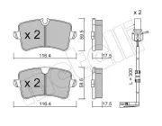 Bremsbelagsatz, Scheibenbremse Hinterachse METELLI 22-0955-1K