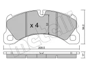 Bremsbelagsatz, Scheibenbremse METELLI 22-0956-0