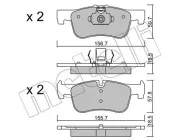 Bremsbelagsatz, Scheibenbremse Vorderachse METELLI 22-0959-0