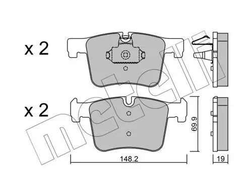 Bremsbelagsatz, Scheibenbremse METELLI 22-0961-0