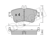 Bremsbelagsatz, Scheibenbremse Vorderachse METELLI 22-0964-0