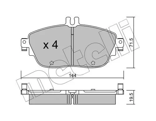 Bremsbelagsatz, Scheibenbremse Vorderachse METELLI 22-0965-0