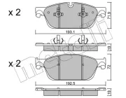 Bremsbelagsatz, Scheibenbremse Vorderachse METELLI 22-0967-0