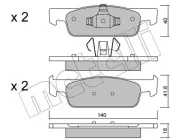 Bremsbelagsatz, Scheibenbremse METELLI 22-0975-0