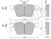 Bremsbelagsatz, Scheibenbremse Hinterachse METELLI 22-0981-0