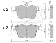 Bremsbelagsatz, Scheibenbremse Hinterachse METELLI 22-0981-2