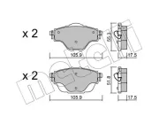 Bremsbelagsatz, Scheibenbremse METELLI 22-0988-0