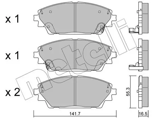 Bremsbelagsatz, Scheibenbremse METELLI 22-0992-0