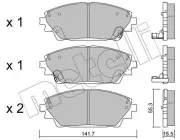 Bremsbelagsatz, Scheibenbremse METELLI 22-0992-0