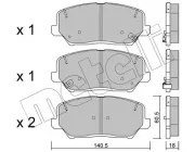 Bremsbelagsatz, Scheibenbremse METELLI 22-0997-0