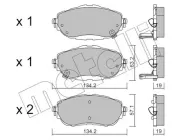 Bremsbelagsatz, Scheibenbremse Vorderachse METELLI 22-0998-0