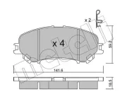 Bremsbelagsatz, Scheibenbremse Vorderachse METELLI 22-1010-0