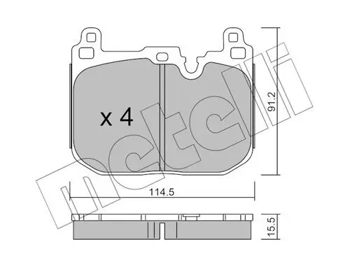 Bremsbelagsatz, Scheibenbremse METELLI 22-1015-4