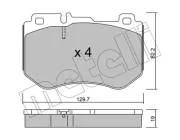 Bremsbelagsatz, Scheibenbremse Vorderachse METELLI 22-1018-0