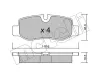 Bremsbelagsatz, Scheibenbremse Hinterachse METELLI 22-1023-0