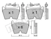 Bremsbelagsatz, Scheibenbremse Vorderachse METELLI 22-1043-0