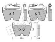 Bremsbelagsatz, Scheibenbremse METELLI 22-1043-0