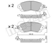 Bremsbelagsatz, Scheibenbremse Vorderachse METELLI 22-1080-0