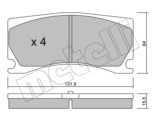 Bremsbelagsatz, Scheibenbremse METELLI 22-1106-0 Bild Bremsbelagsatz, Scheibenbremse METELLI 22-1106-0